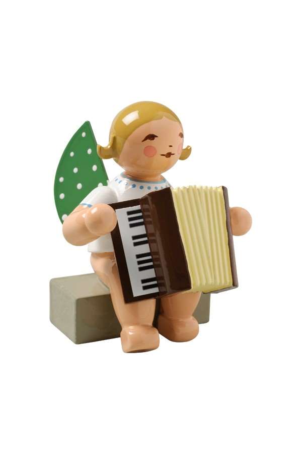 Engel met Accordeon, zittend