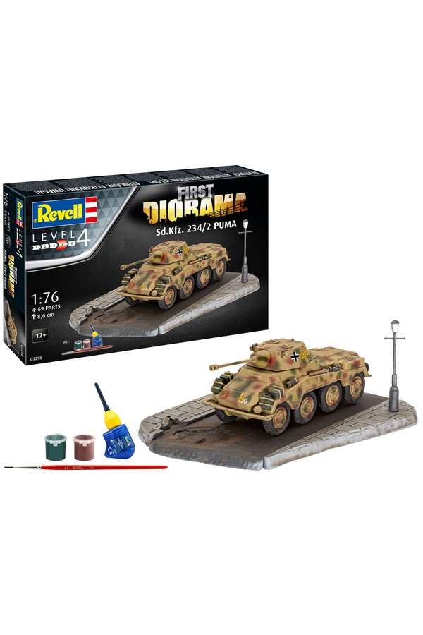 First Diorama Set - Sd.Kfz. 234/2 Puma Revell modelbouwpakket met basisaccessoires