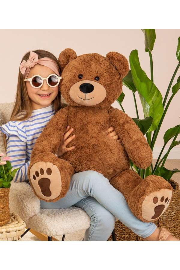 Bruine teddybeer met pootjes 75 cm - Image 2