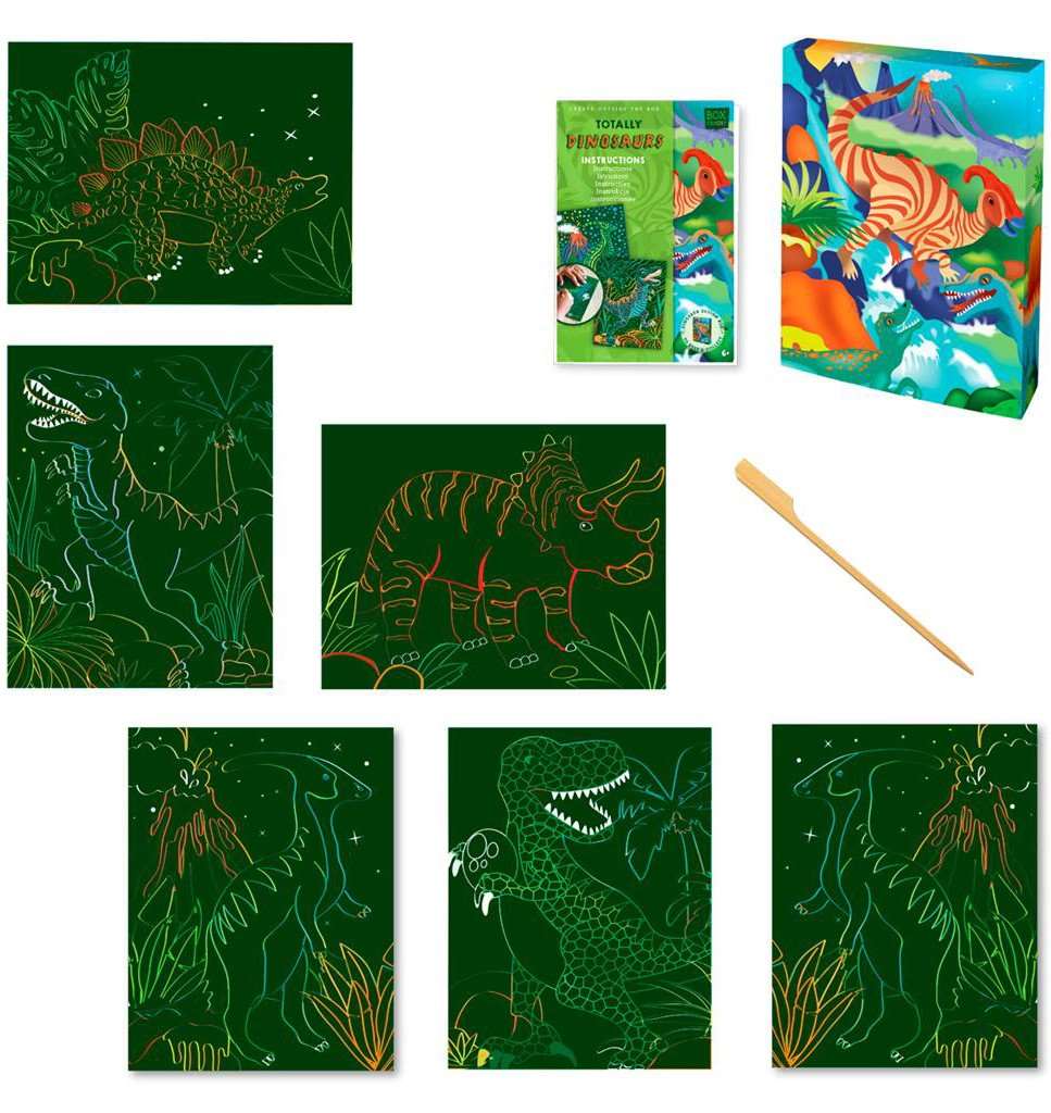 Box Candiy: Totally Dinosaurs - Scratch Art Set - Image 2