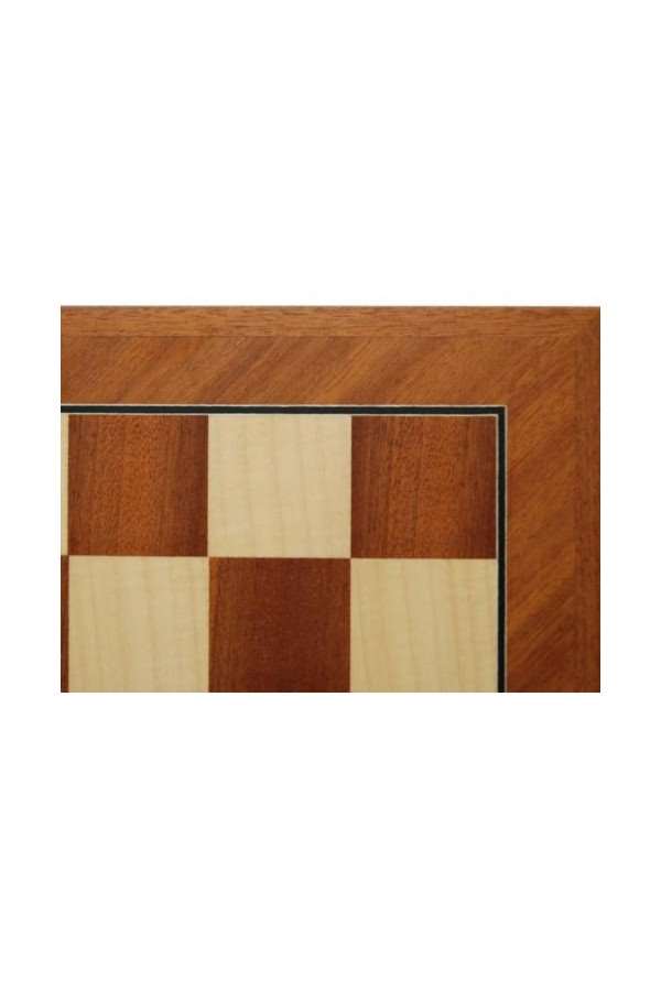 Schaakbord Mahonie/Ahorn diag.V.50mm.48cm - Afbeelding 2