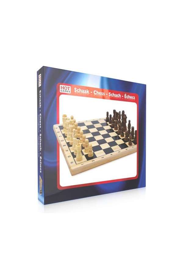 Schaak-Set hout bedrukt 29x29 cm - Image 2