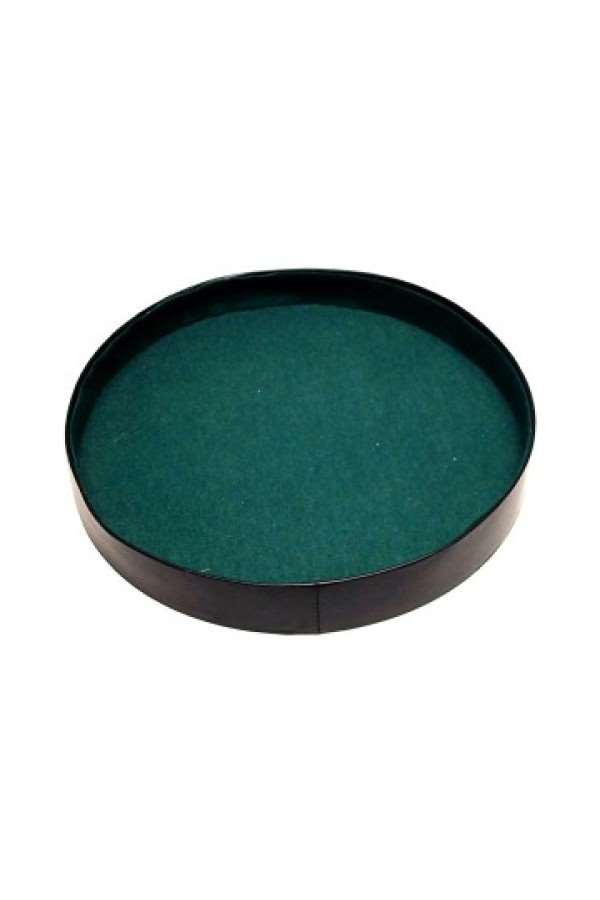 Dobbelpiste rond zwart vinyl m.gr.vilt 26cm