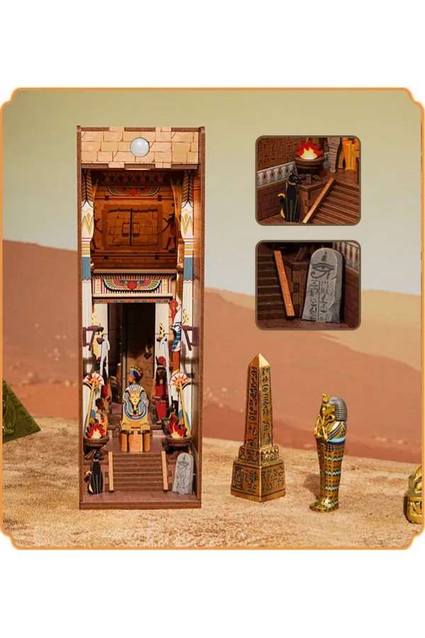 DIY Book Nook "Adventure in Egypt" boekensteun/interieurtje, 3D bouwpakket huisje – Bild 2