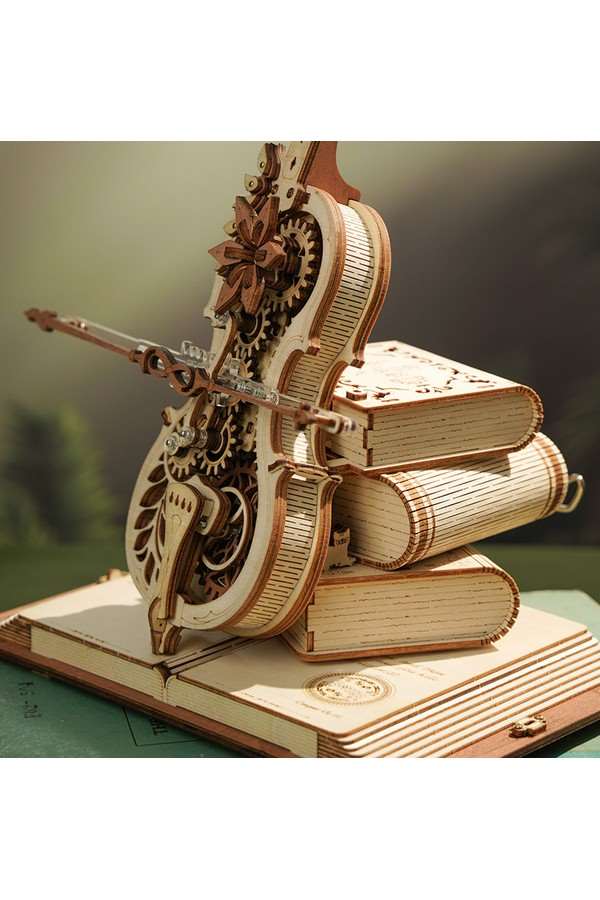 Muziekdoos Hout DIY 3D Puzzel Magic Cello, Robotime - Image 2