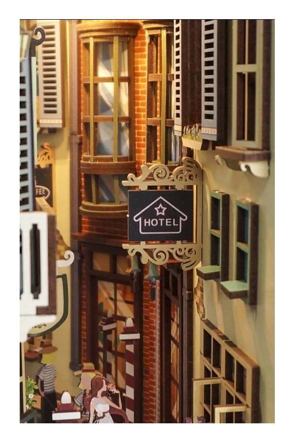 DIY Book Nook "Travel in Venice" boekensteun/interieurtje, 3D bouwpakket huisje - Image 4