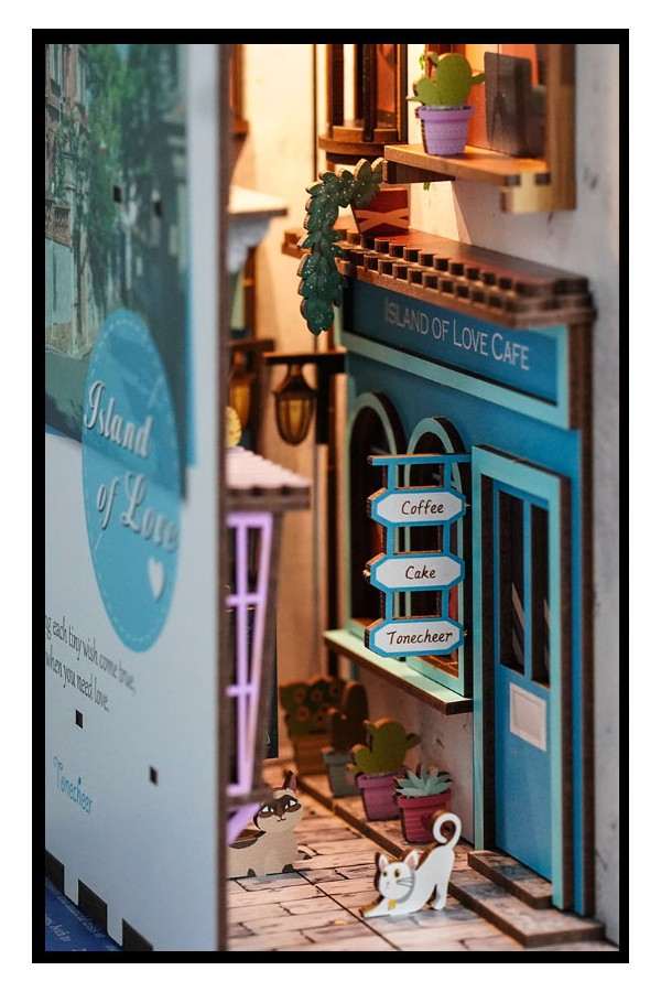 DIY Book Nook Boekensteun; Island of Love - Afbeelding 3