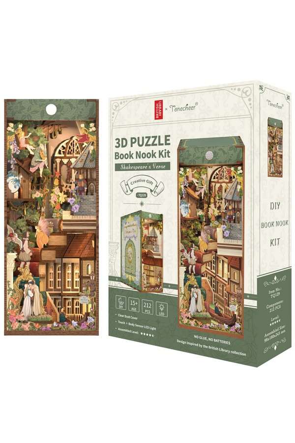 DIY Book Nook Boekensteun Shakespear’s Verse inclusief Dust-cover - Afbeelding 2