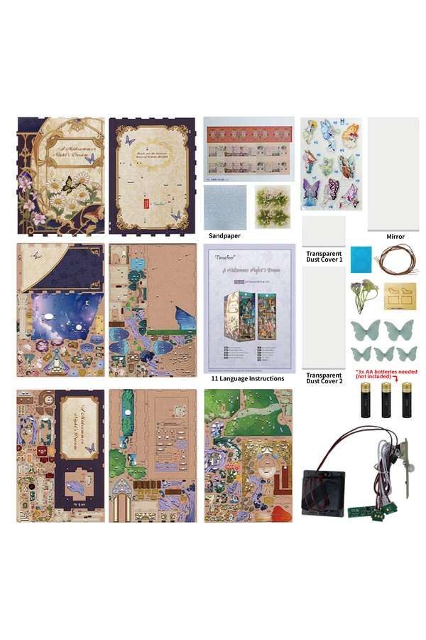 DIY Book Nook Boekensteun A Midsummer Night’s Dream inclusief Dust-cover - Afbeelding 3