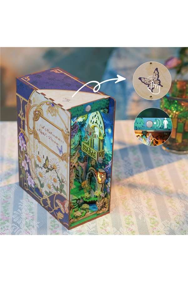 DIY Book Nook Boekensteun A Midsummer Night’s Dream inclusief Dust-cover - Afbeelding 4