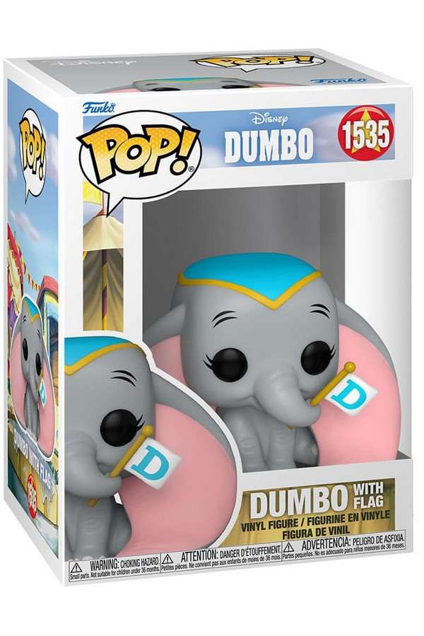 Dumbo POP! Disney Vinyl Figure Dumbo w/flag 9 cm - Afbeelding 2