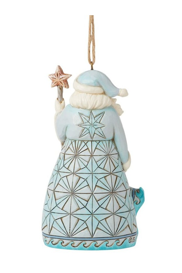 Santa with Star Fish Cane Hanging Ornament - Afbeelding 2