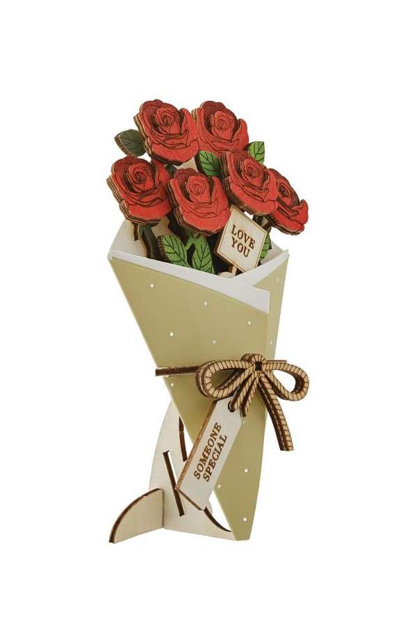 With Love 3D Flower Figurine Card Rozen - Afbeelding 2