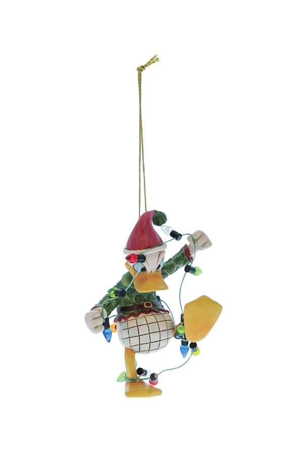 Donald Duck in lichtjes gewikkeld hangend ornament