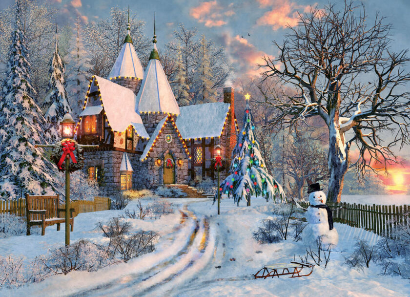 Christmas Cottage – Dominic Davison (1000) (winter)
