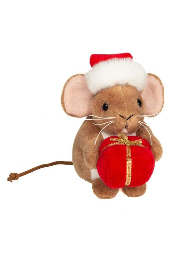 Kerst muis met cadeau