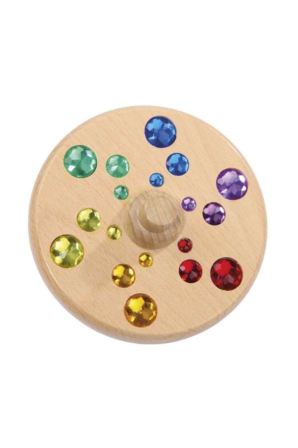 Multi race Schijf met gekleurde twinkelkristallen