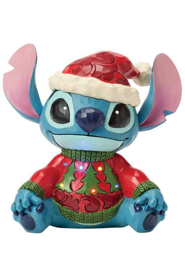 Stitch in kerst sweater met LED verlichting