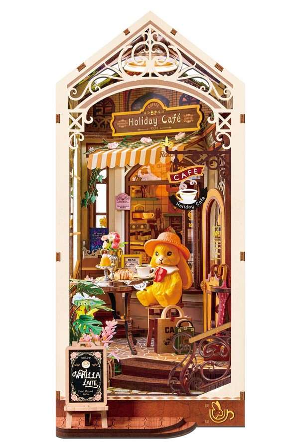 Robotime, DIY, Book Nook Holiday Café