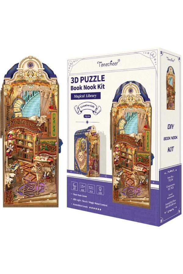 Tonecheer, DIY Book Nook, Magical Library Bookend