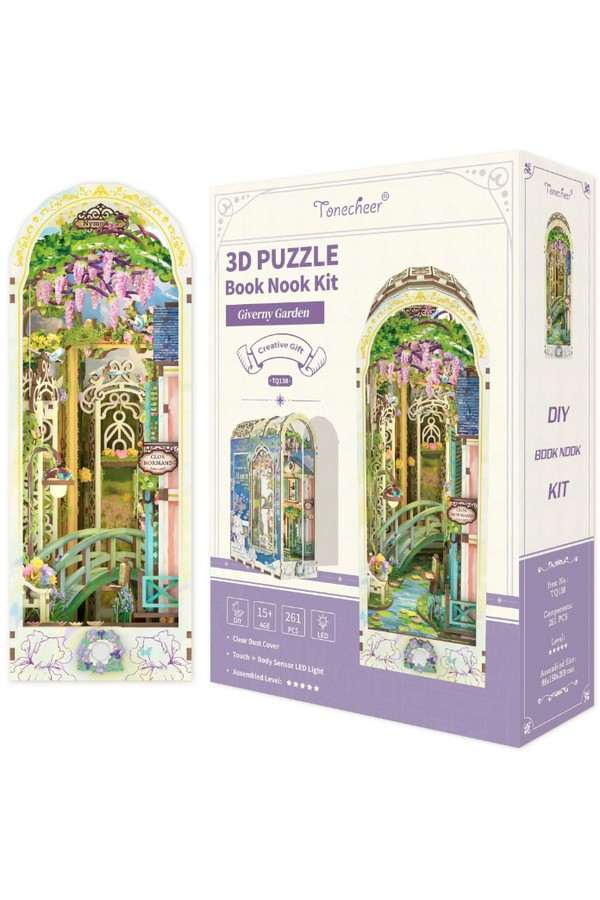 Tonecheer, DIY Book Nook, Giverny Garden