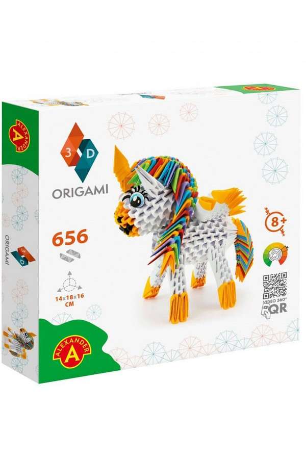 ORIGAMI 3D - Unicorn, Eenhoorn - 656pcs