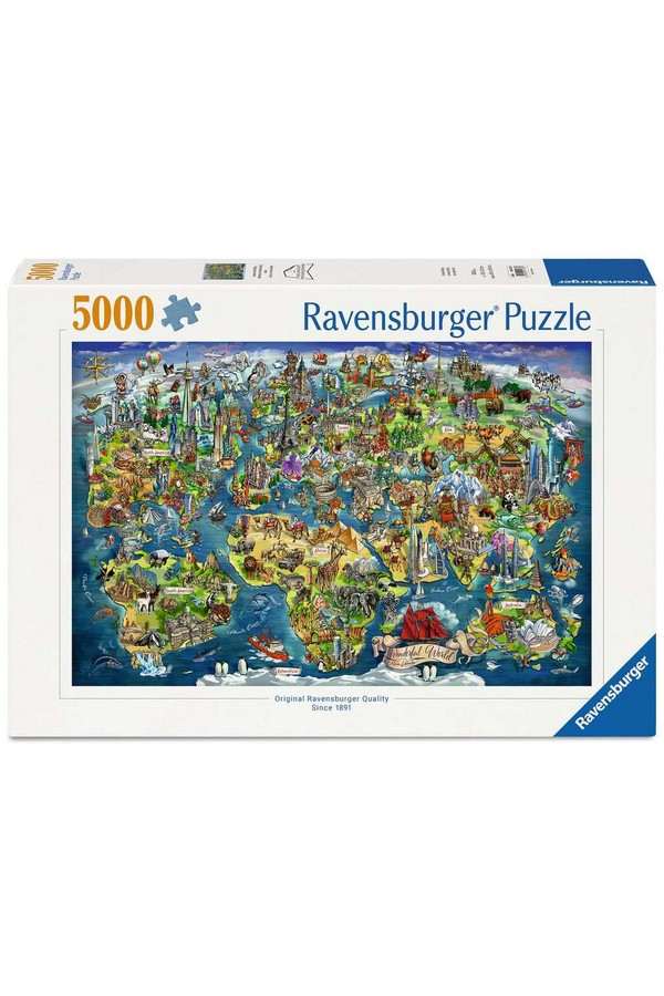 Illustrated world map