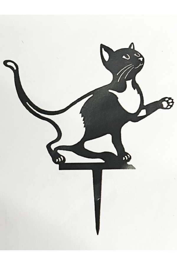 Geluksdier Kat tuinsteker Roest metaal