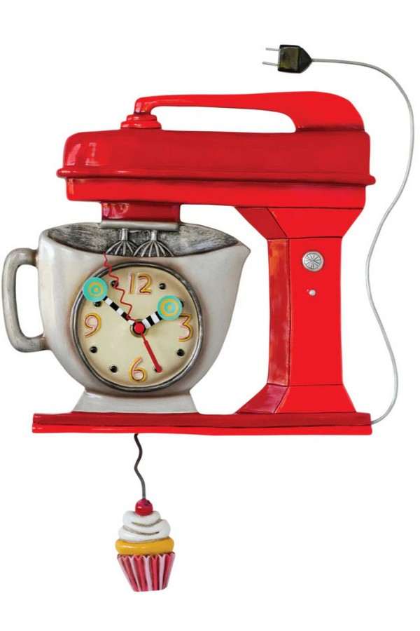 Klok Vintage Mixer Rood
