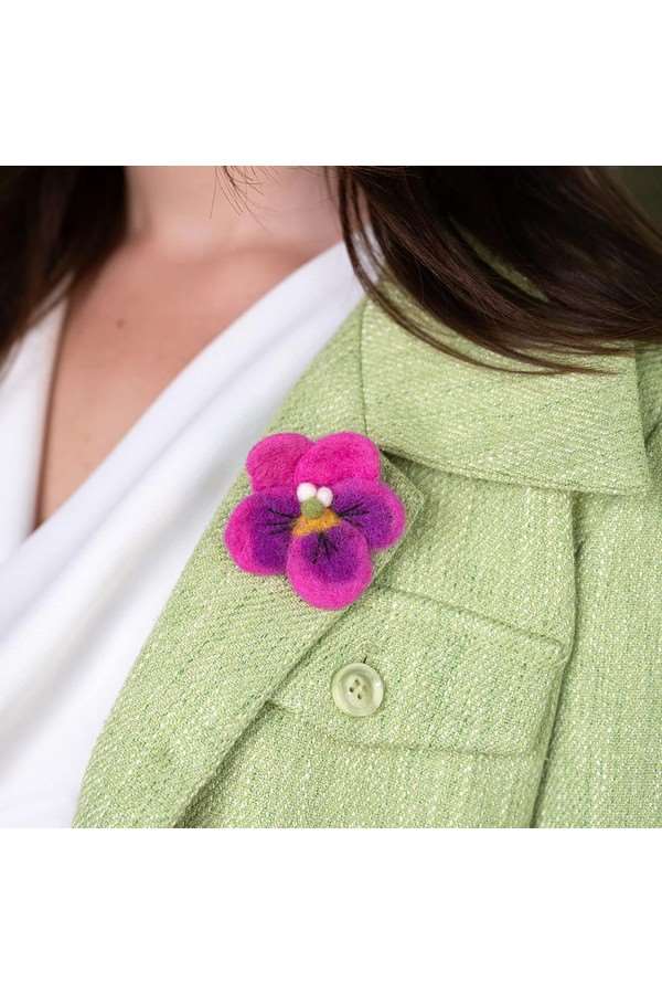 BROCHE Viooltje Fuchsia