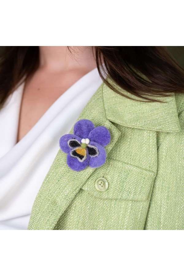 BROCHE Viooltje Lila