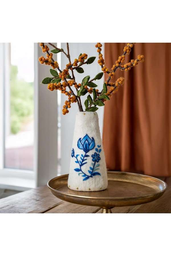 Vaas Delfts Blauw met Tulp Medium