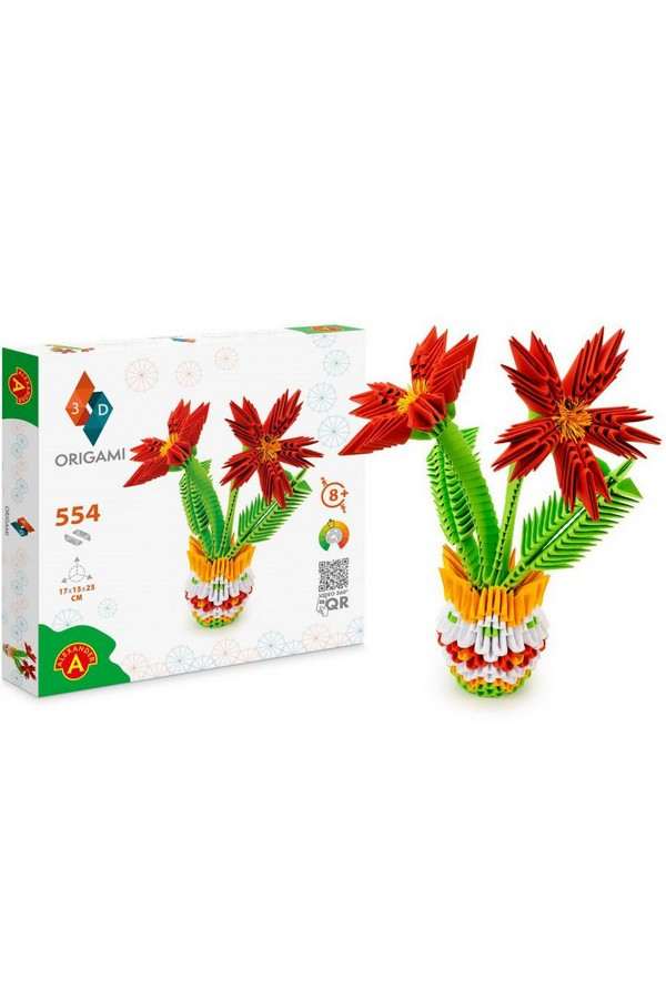 ORIGAMI 3D - Bloemen, Flowerpot - 554pcs