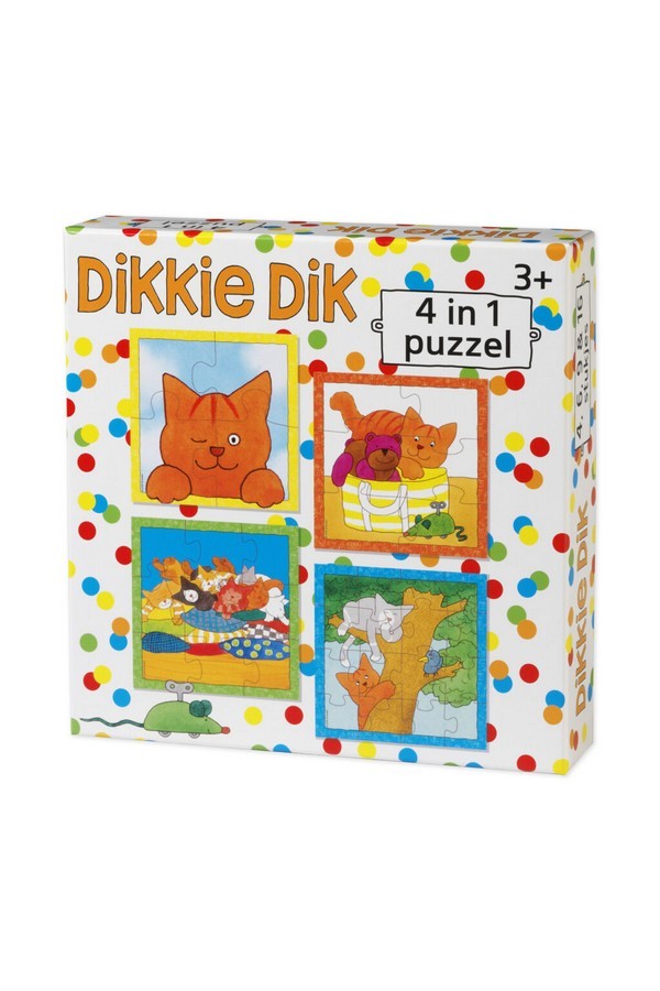 Dikkie Dik 4 in 1 puzzel