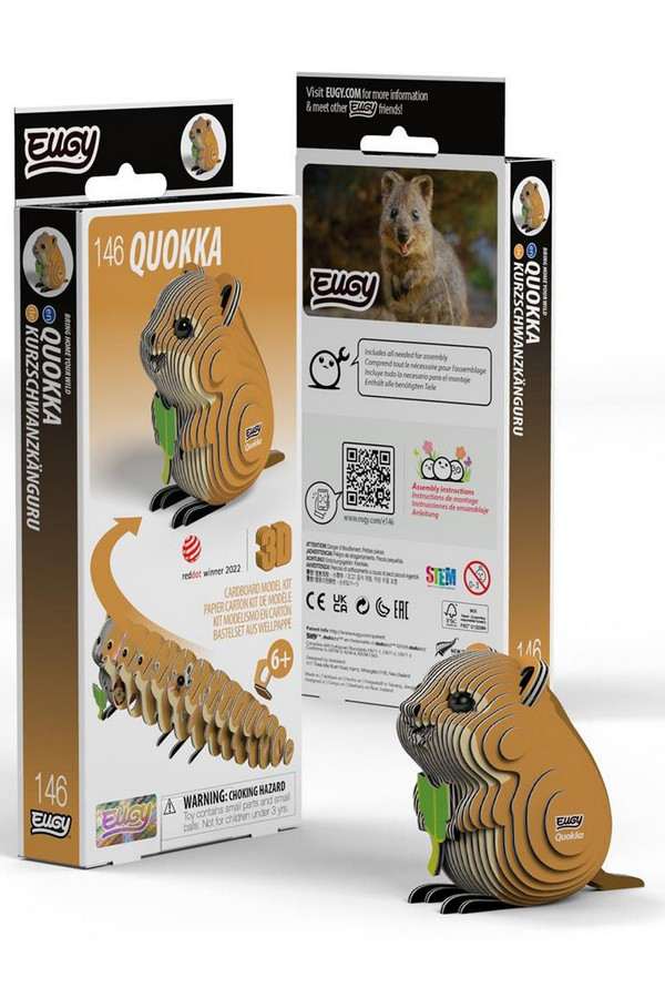 Eugy 3D Model: Wild Dier / Quokka, wallaby, kangoeroe