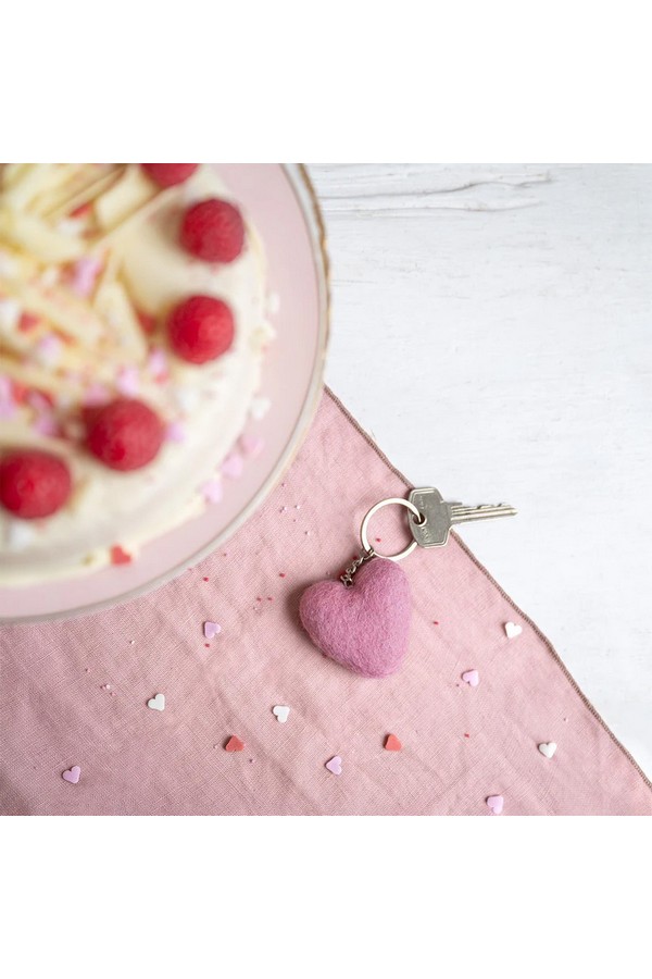 Sleutelhanger Hart Love Roze