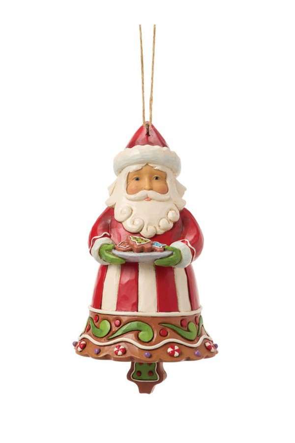 Hangende kerstbal met peperkoek-kerstman en bel van Heartwood Creek