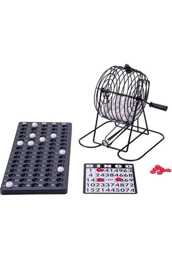 Bingomolen zwart metaal 13.5 cm set compleet