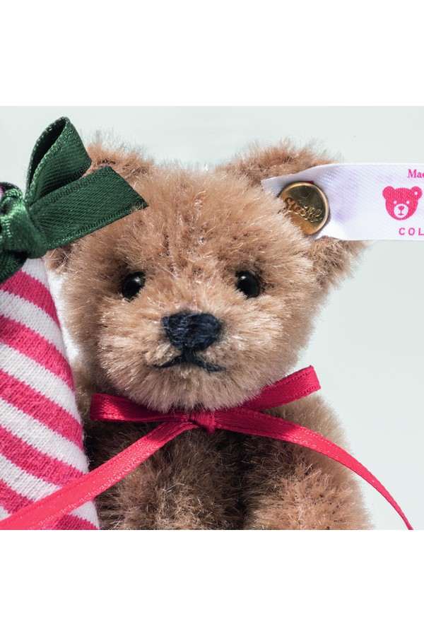Teddybeer with candy cane ornament - Afbeelding 2