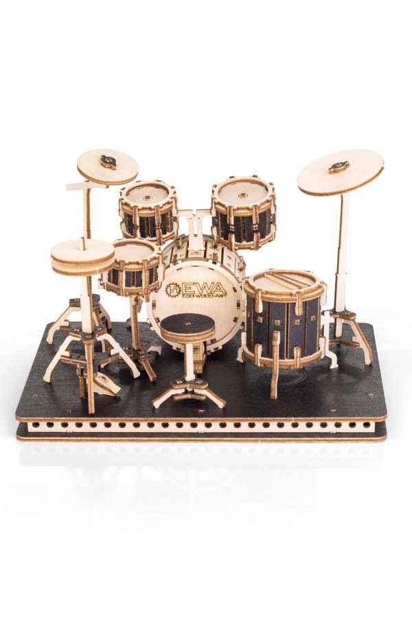 3D Houten Puzzel, Drums, drumstel DIY