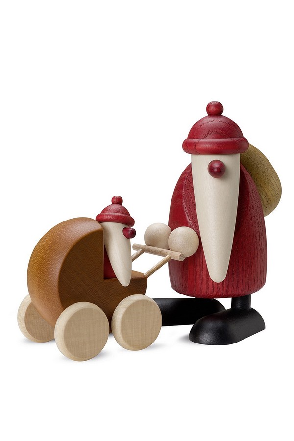 Kerstman met kinderwagen, klein